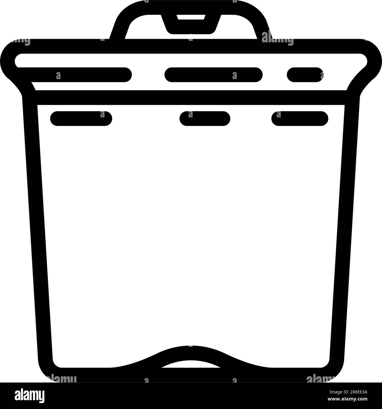 lunch box plastic healthy line icon vector illustration Stock Vector ...
