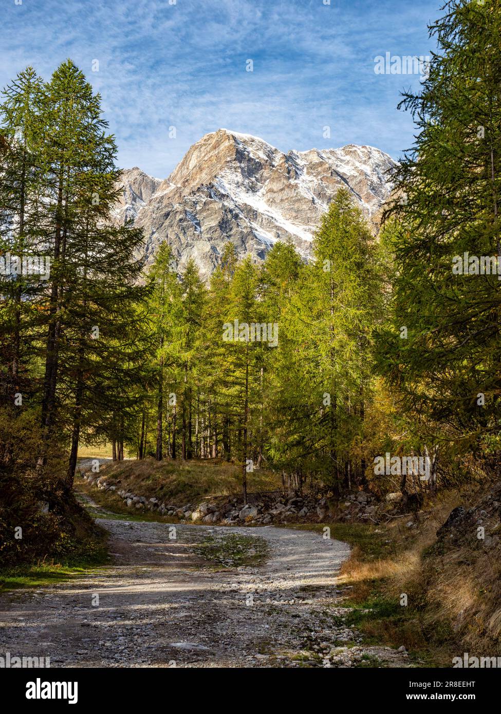 Autumnal landscape in the Italian alps of Macugnaga Stock Photo - Alamy