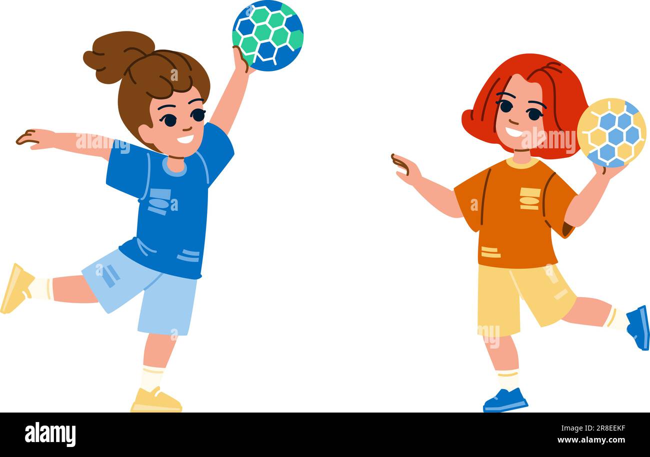 handball kid vector Stock Vector Image & Art - Alamy