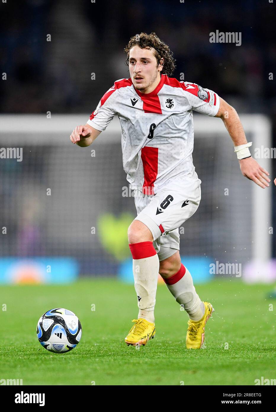 Glasgow, UK. 20th June, 2023. Luka Gagnidze of Georgia during the UEFA European Championship Qualifying match at Hampden Park, Glasgow. Picture credit should read: Neil Hanna/Sportimage Credit: Sportimage Ltd/Alamy Live News Stock Photo