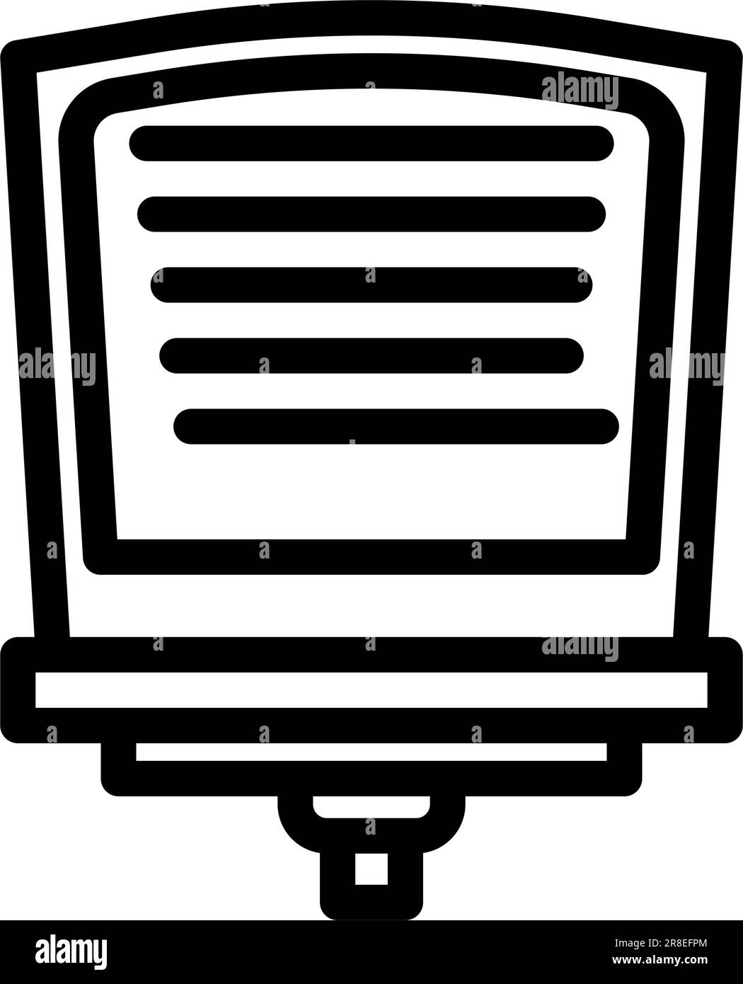 teleprompter news media line icon vector illustration Stock Vector