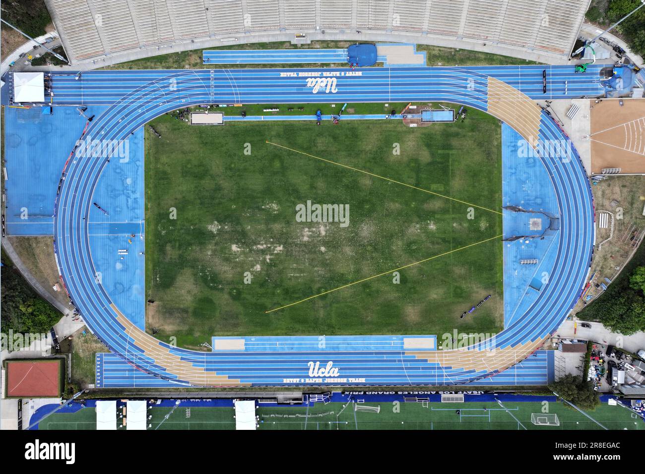 A general overall aerial view of Drake Stadium on the campus of UCLA