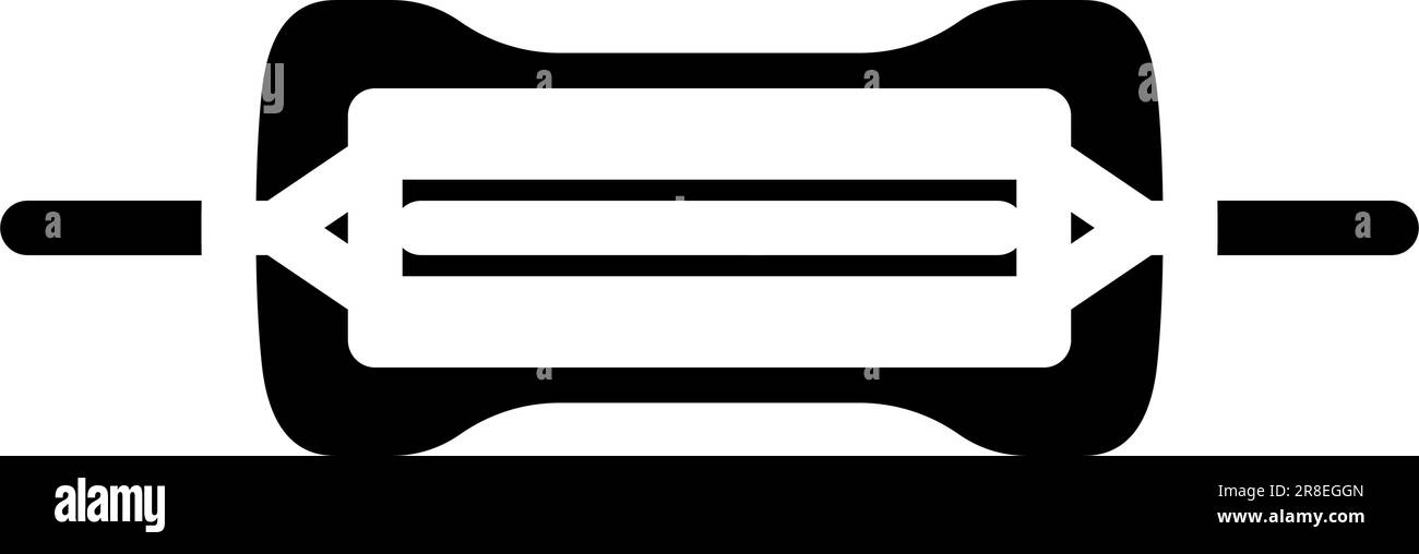 carbon film resistor electronic component glyph icon vector ...