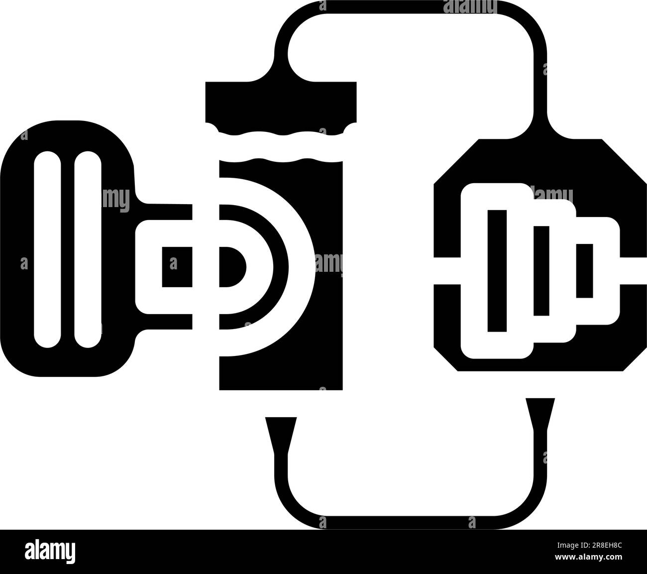 pressurized water reactor nuclear energy glyph icon vector illustration ...
