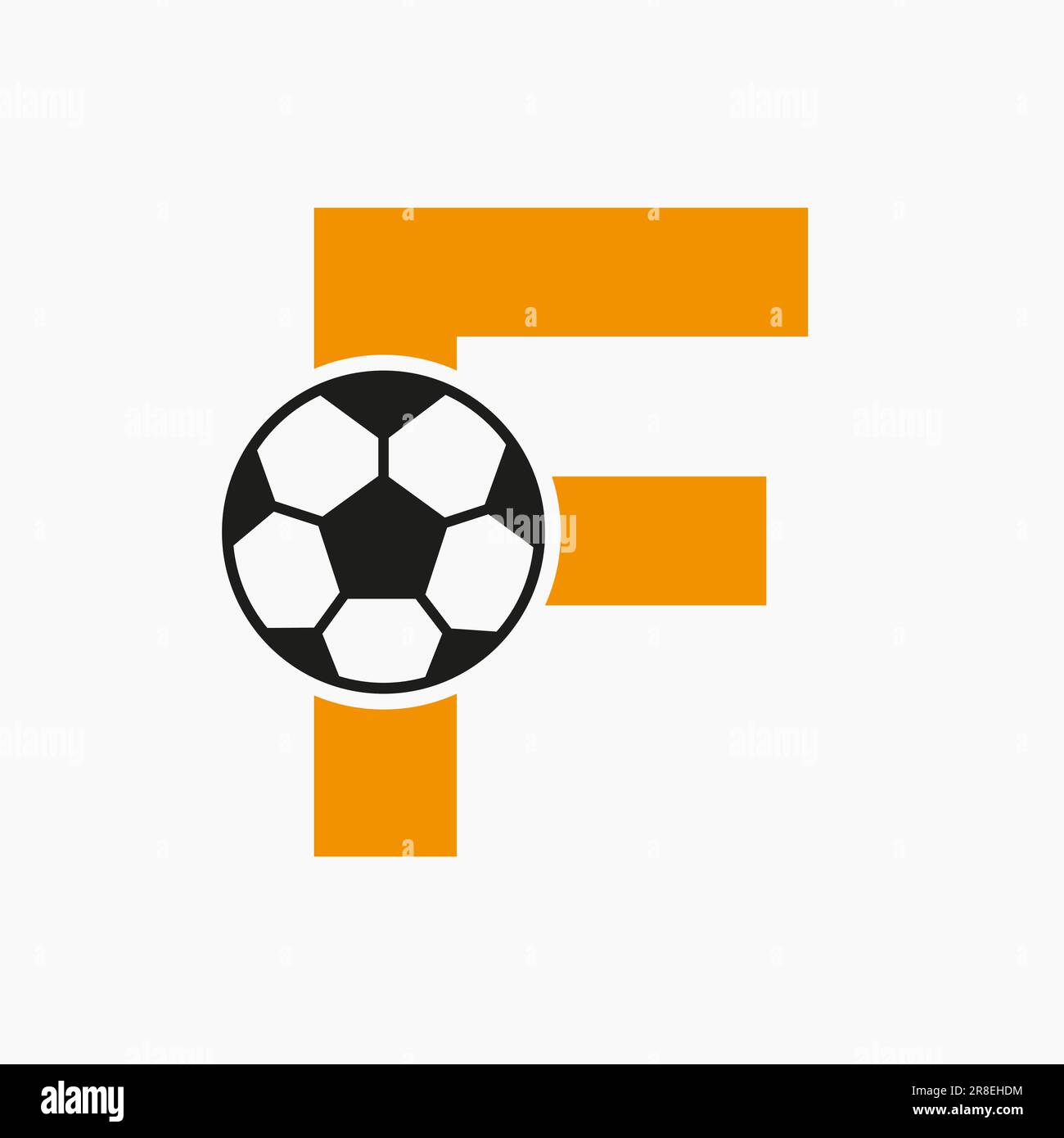 Initial Letter F Soccer Logo. Football Logo Design Vector Template