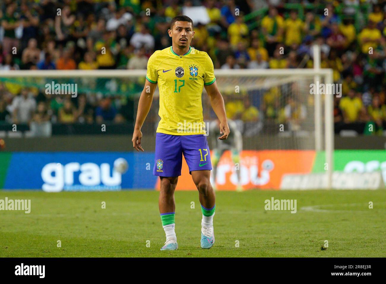 Lisbon, Portugal. 20th June, 2023. Andre Trinidade da Costa Neto from Brazil in action during the friendly football match between Brazil and Senegal at Estadio Jose Alvalade. Final Score: Brazil 2:4 Senegal Credit: SOPA Images Limited/Alamy Live News Stock Photo
