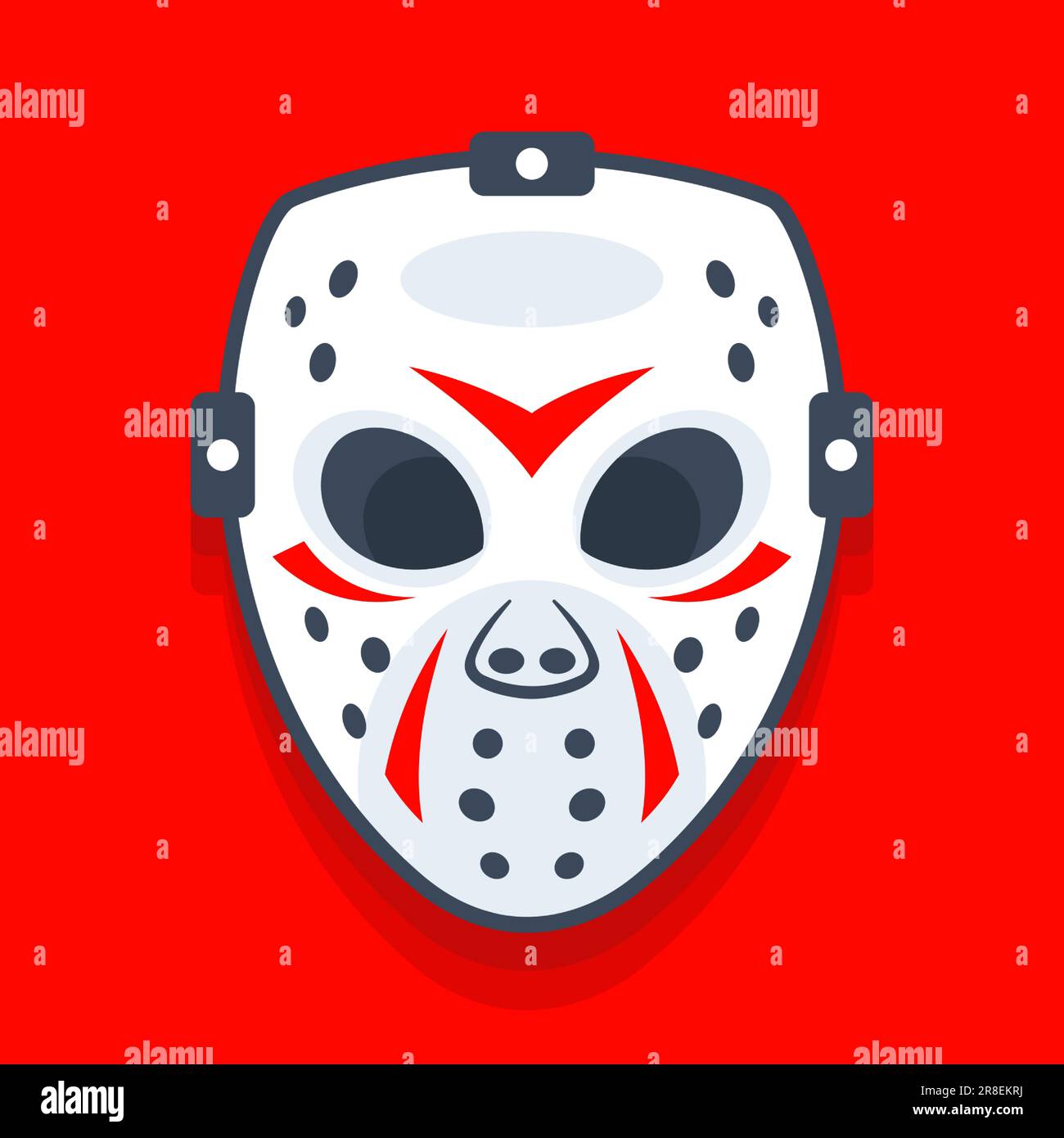 Scary Man Face Painting Terminator Stock Photo 299116799