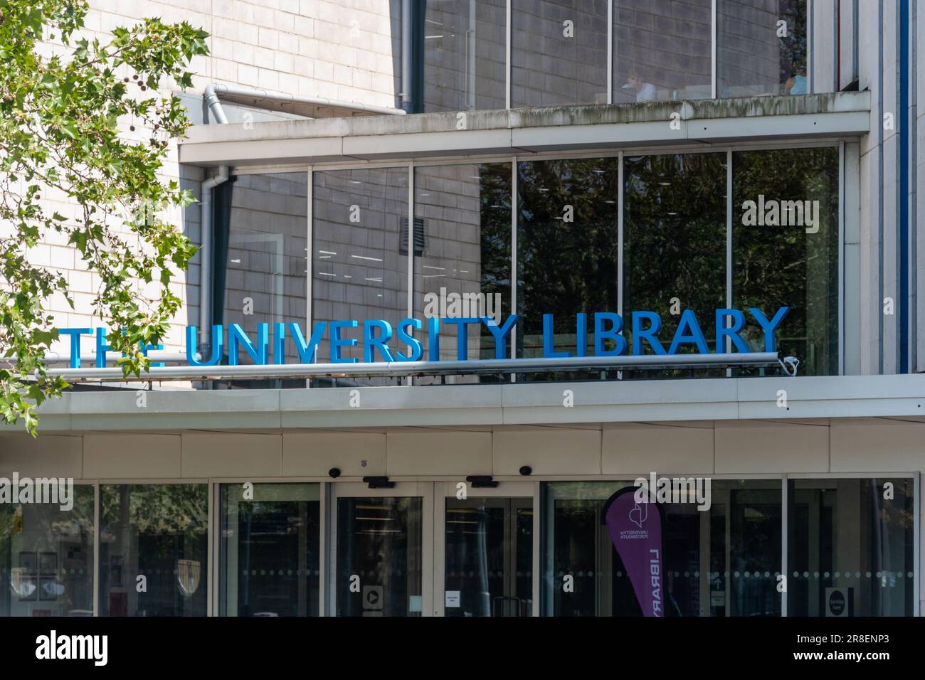 Portsmouth University Library building, Hampshire, England, UK Stock