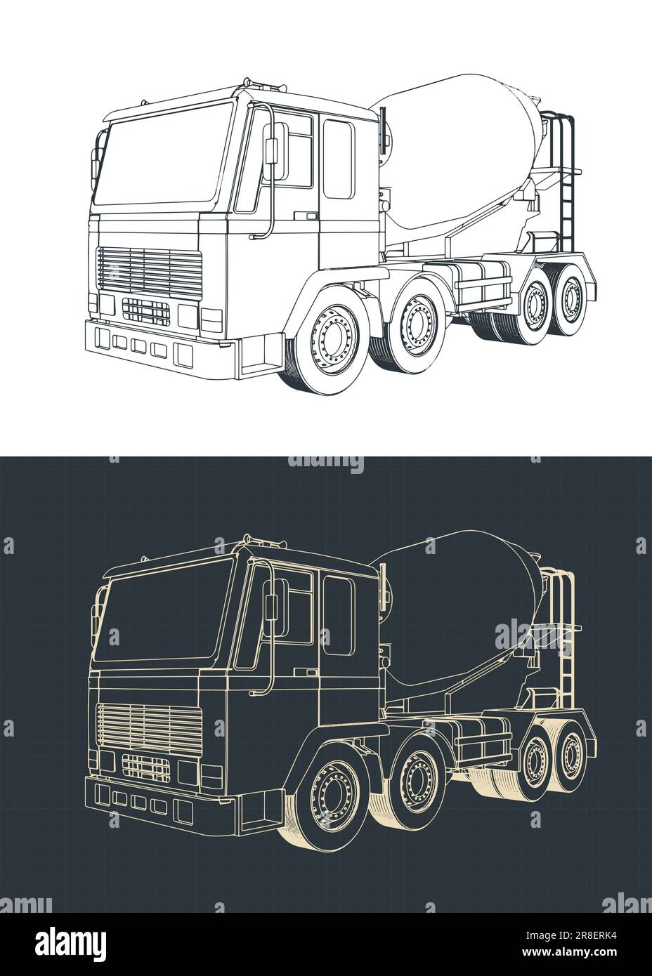 Cement mixer lorry Stock Vector Images - Alamy