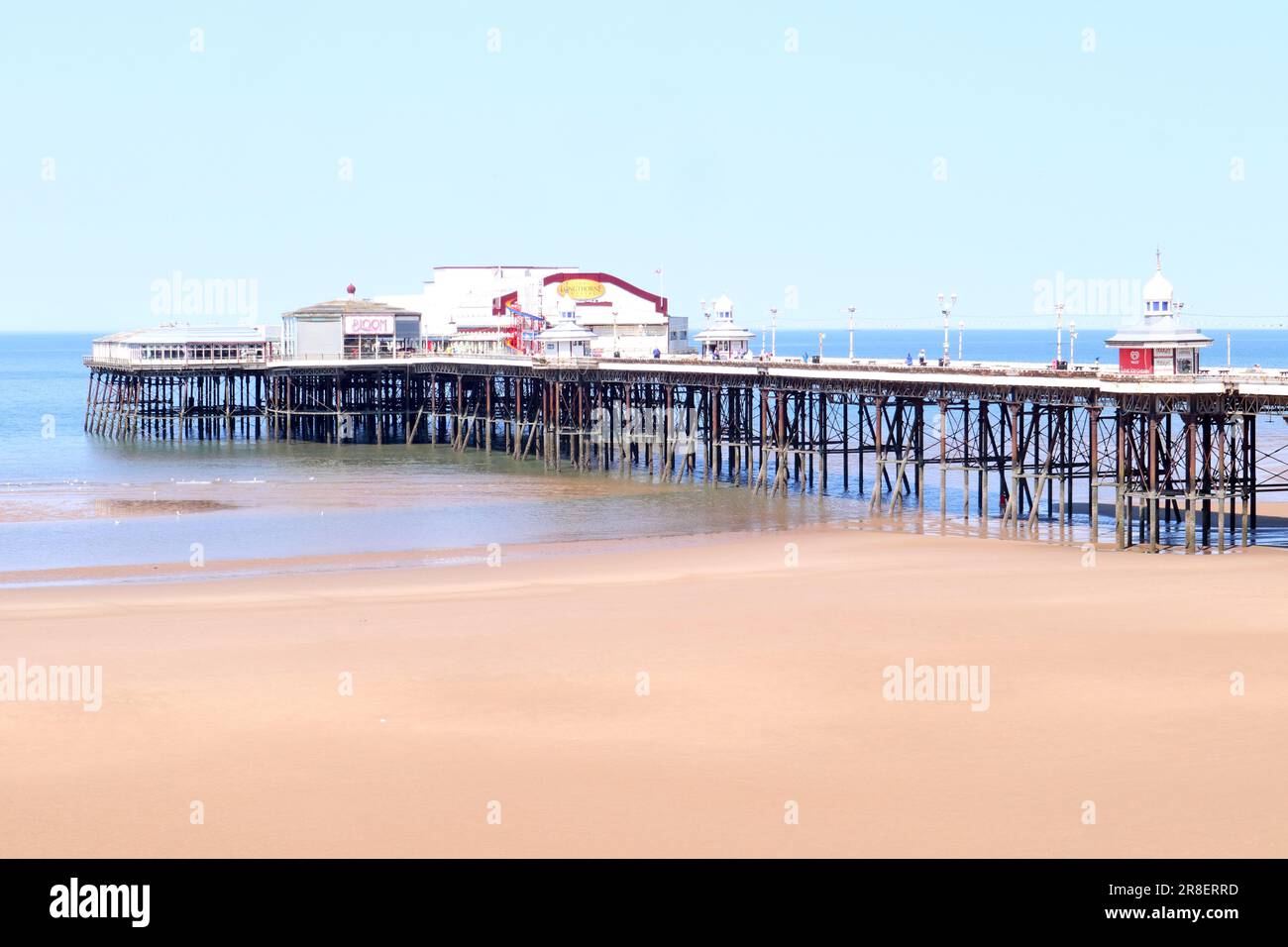 Blackpool beach. Lancashire, England 13th June 2023 The sea along the
