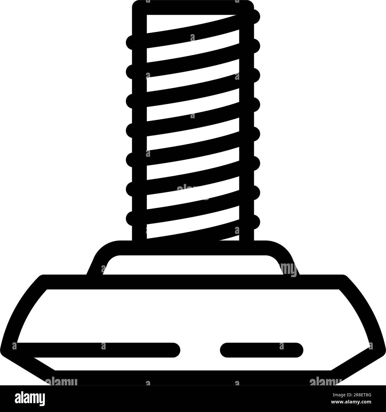 glide furniture hardware fitting line icon vector illustration Stock