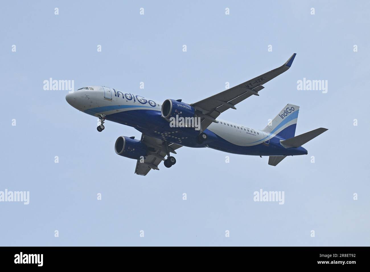 New Delhi, Delhi, India. 21st June, 2023. An Indigo aircraft can be