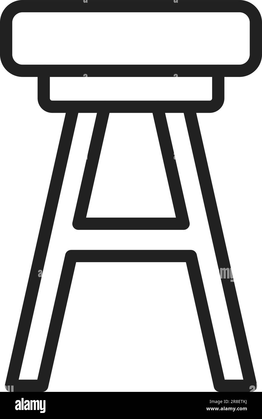 Stool Icon Image. Stock Vector