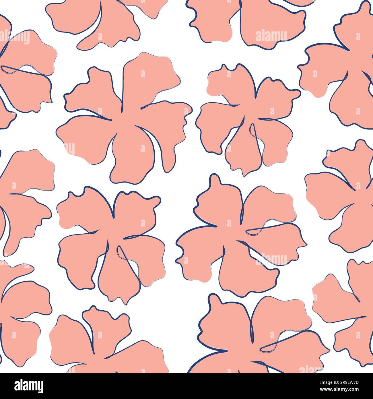 Abstract hand drawn seamless repeat pattern design. Minimal Contemporary textile prints Stock Vector