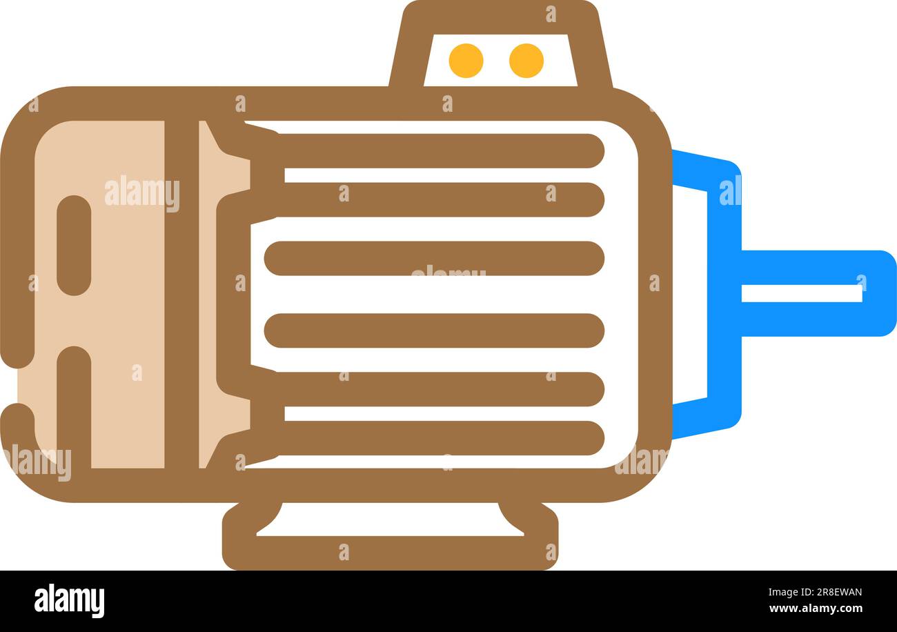 electric motor electrical engineer color icon vector illustration Stock ...