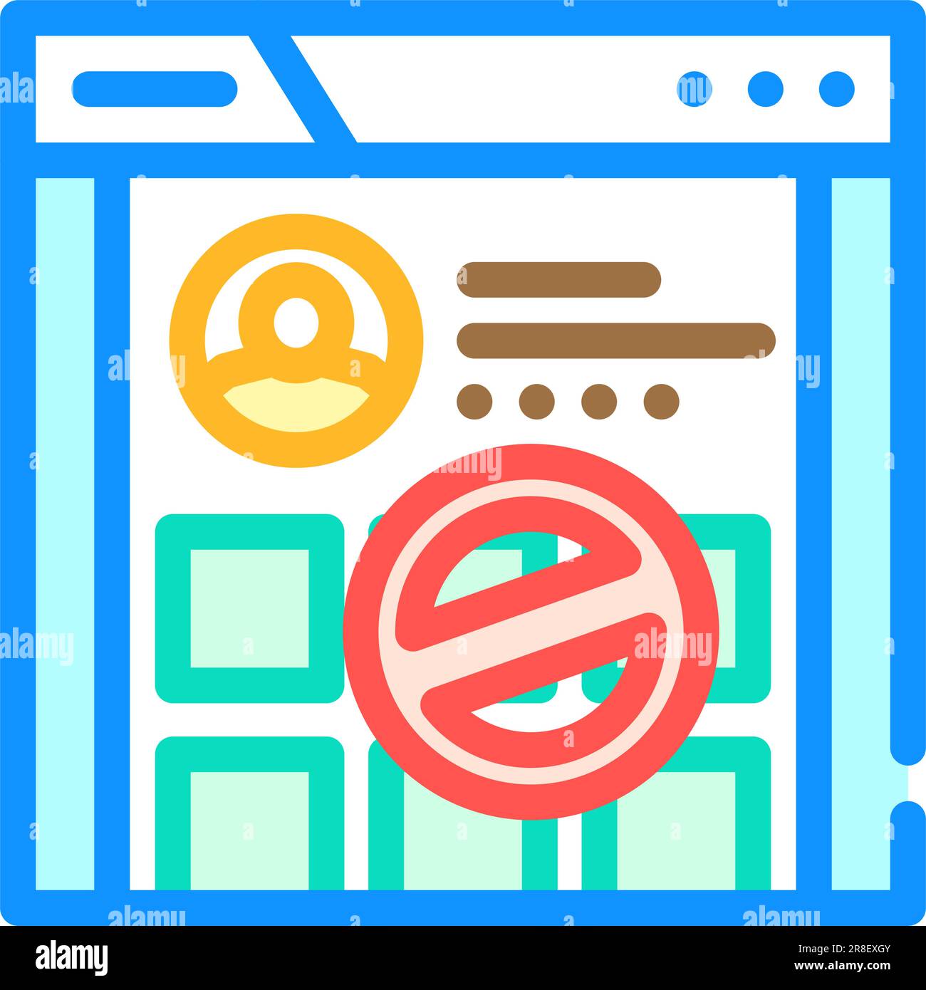 woman disapproval color icon vector illustration Stock Vector Image ...