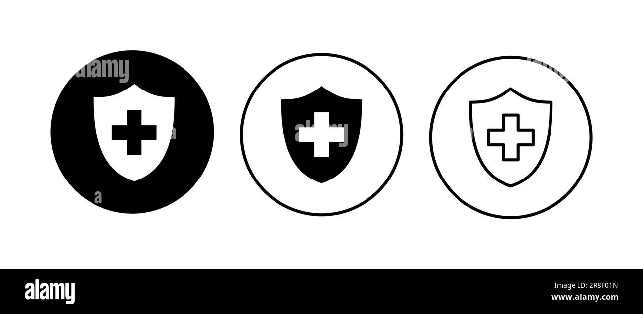 Health insurance icon set. Insurance health document icon Stock Vector ...
