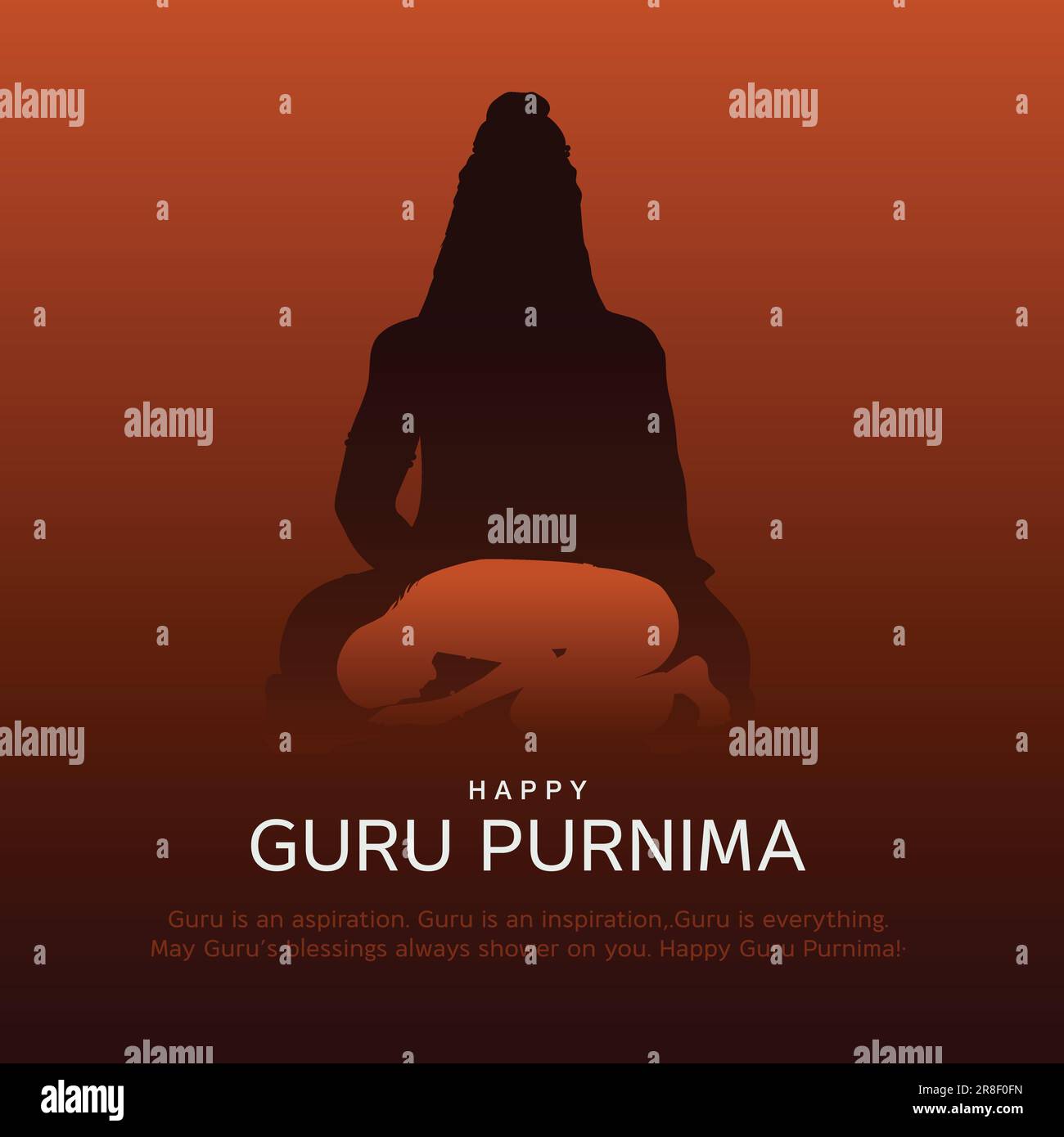 Creative vector Illustration for the Day Of Honoring Celebration Guru Purnima. Stock Vector