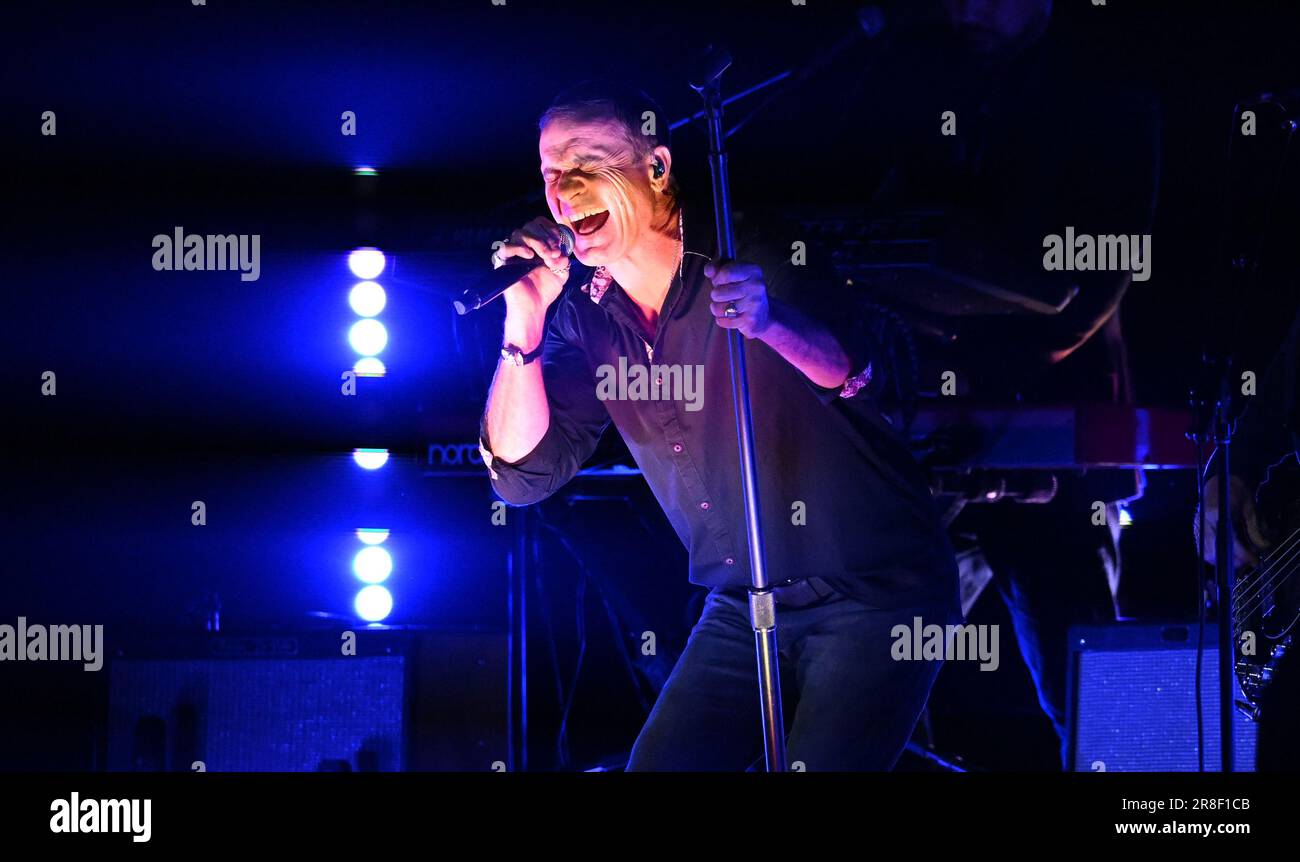Brisbane, Australia. 21st June, 2023. Shannon Noll is seen performing during State of Origin Brisbane, Australia. 21st June, 2023. Shannon Noll is seen performing during State of Origin