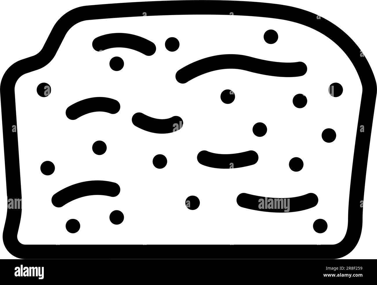 banana bread slice food snack line icon vector illustration Stock