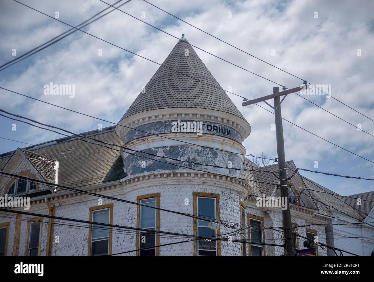 Old auditorium in the resort town of Greenport, NY Stock Photo Alamy