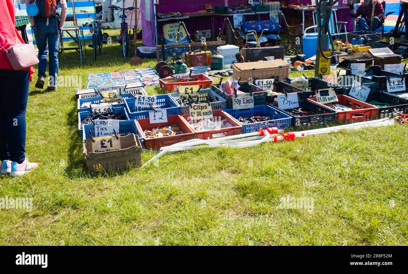 Items for sale at the Yorkshire game show, Scampton Stock Photo Alamy