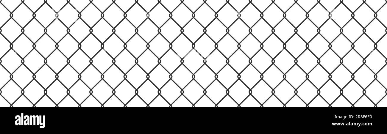 Steel wire chain link fence or rabitz seamless pattern. Metal lattice with  rhombus shape silhouette. Grid fence background. Prison wire mesh seamless  Stock Vector Image & Art - Alamy