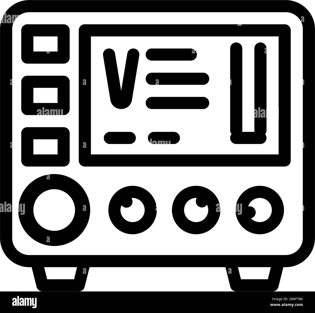 power supply electrical engineer line icon vector illustration Stock