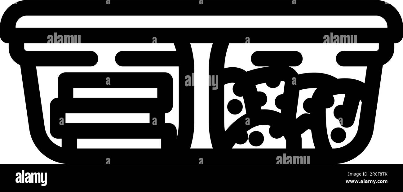 lunch box glass container line icon vector illustration Stock Vector ...
