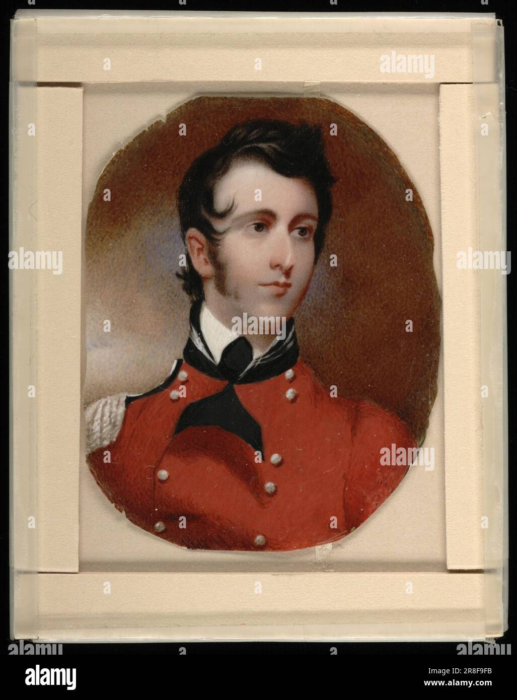 Lieutenant John Trumbull Ray ca. 1830 by Thomas Seir Cummings, born Bath, England 1804-died Hackensack, NJ 1894 Stock Photo
