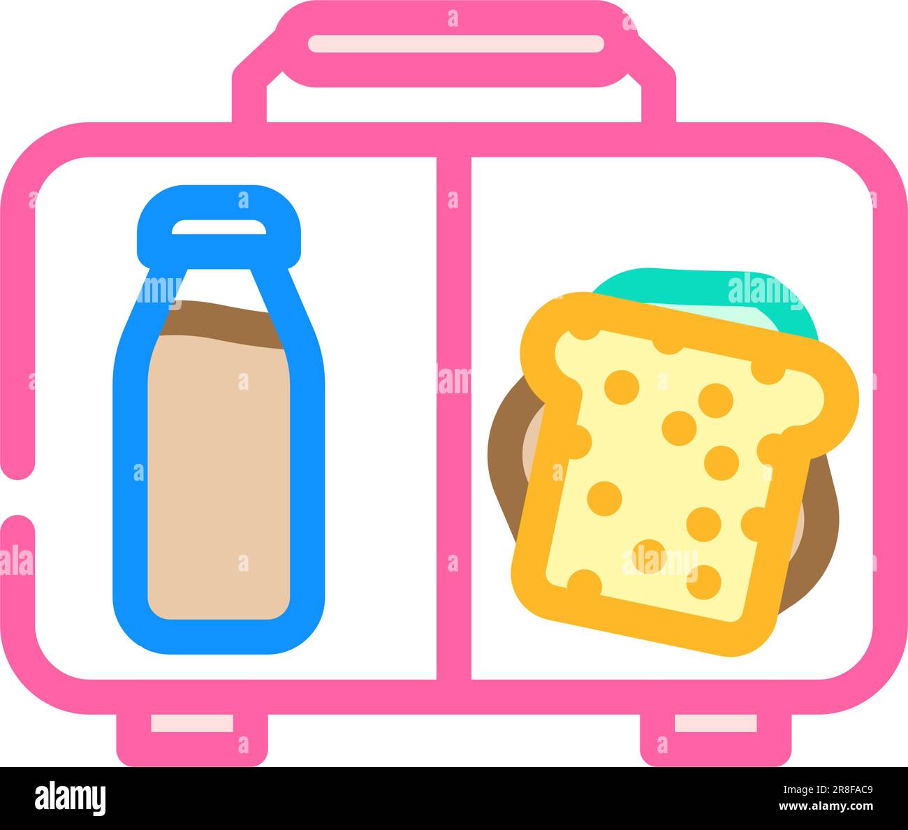 Lunch Box Kids Meal Color Icon Vector Illustration Stock Vector Image kids-school-lunch-boxes