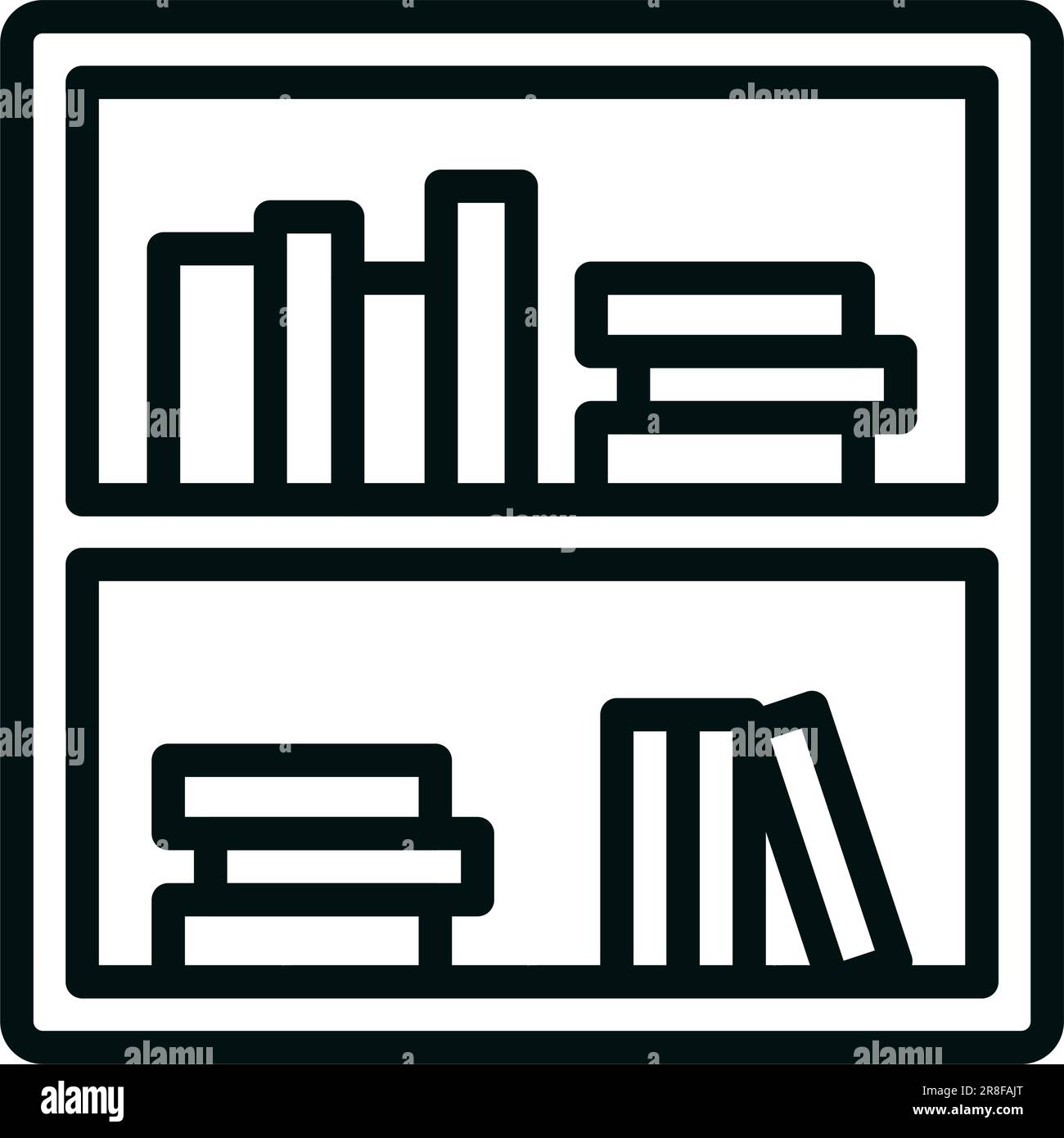 Library shelves Cut Out Stock Images & Pictures - Alamy