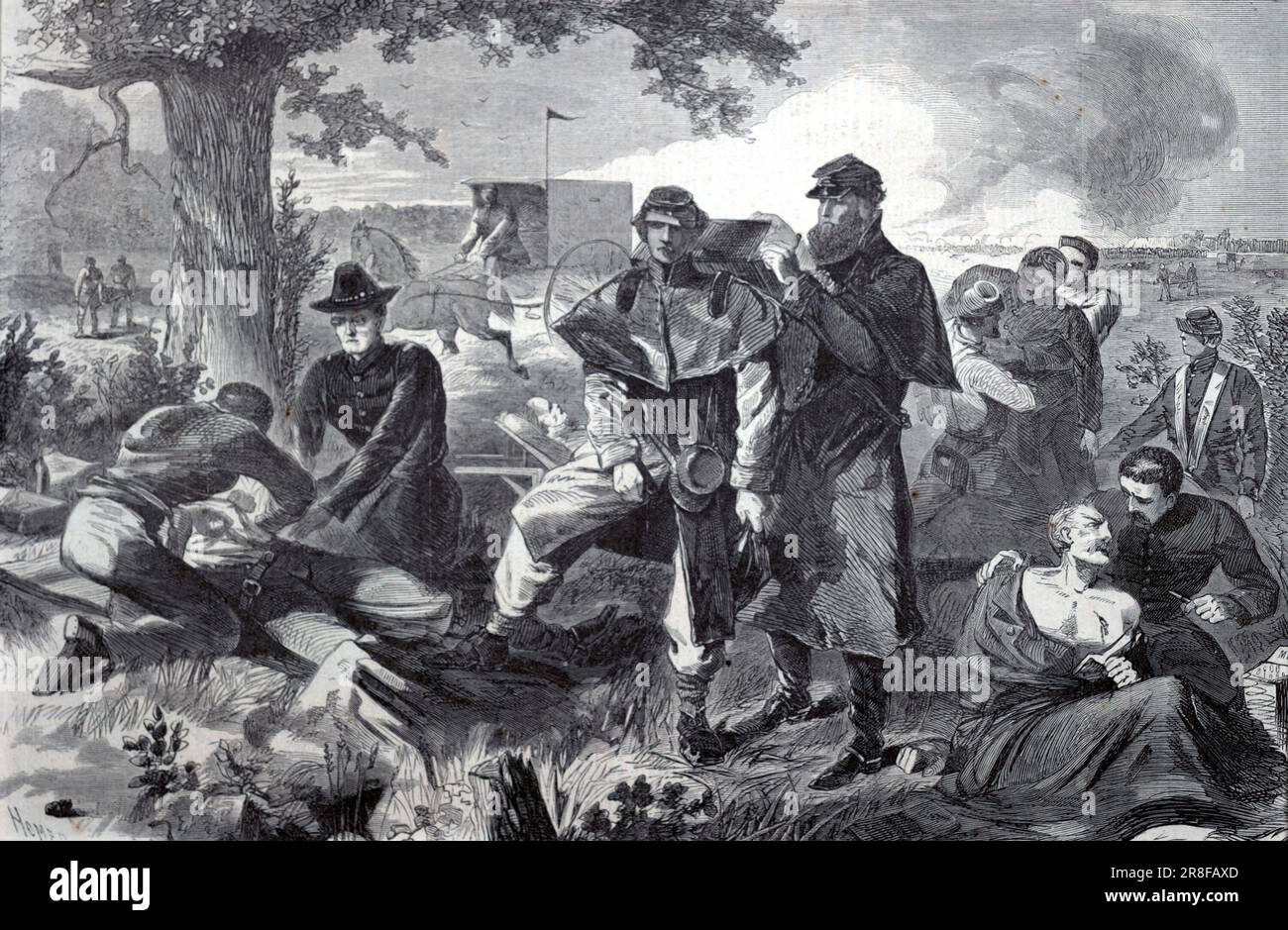 The Surgeon at Work at the Rear During an Engagement, from Harper's Weekly, July 12, 1862 1862 by Winslow Homer, born Boston, MA 1836-died Prout's Neck, ME 1910 Stock Photo