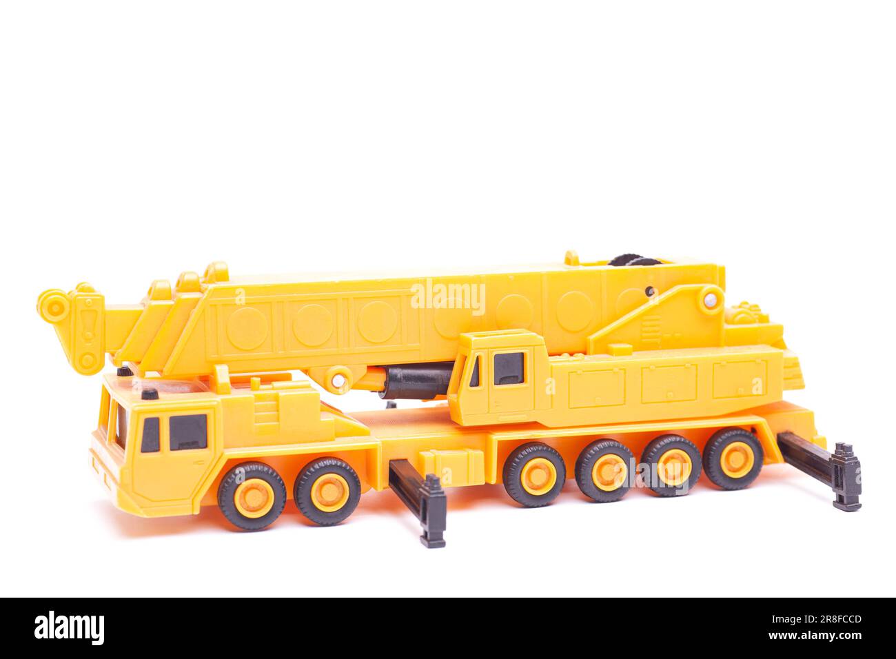 building crane construction machinery toy isolated on white background ...
