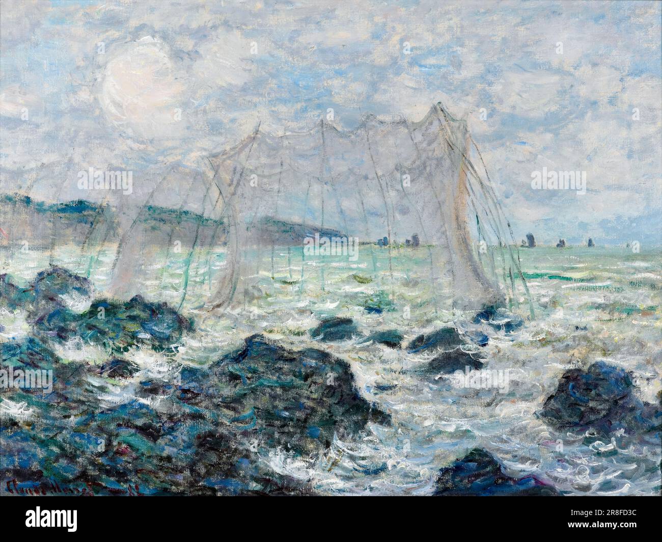 Claude monet the rocks at pourville hi-res stock photography and images ...