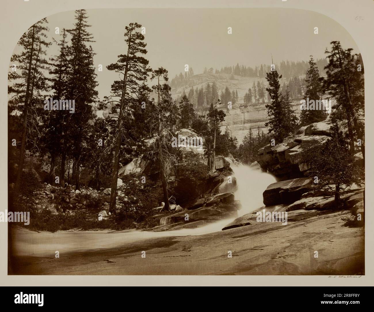 Cascade, Nevada Falls, Yosemite, California ca. 1861 by Carleton E. Watkins, born Oneonta, NY 1829-died Imola, CA 1916 Stock Photo
