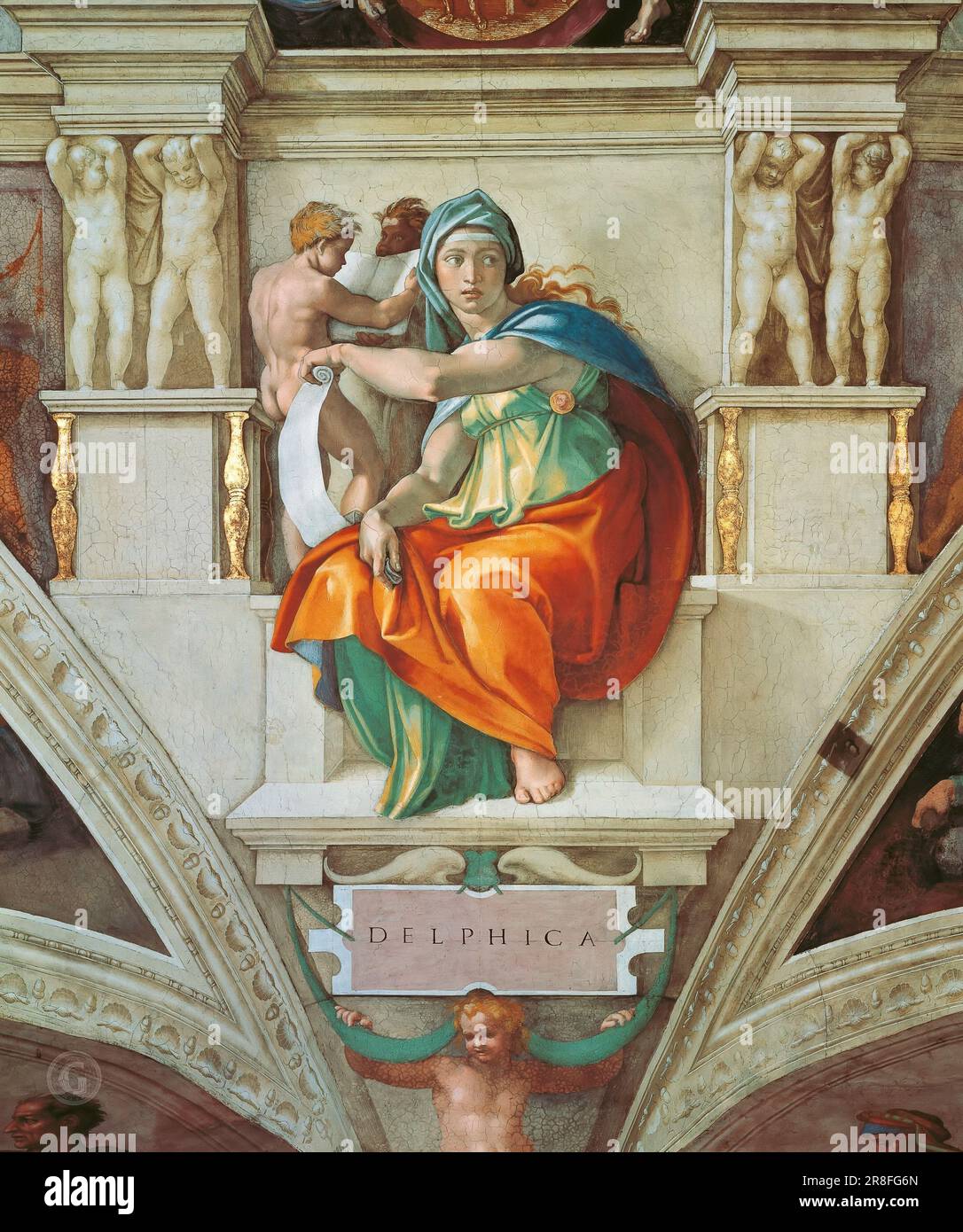 The Delphic Sibyl Michelangelo Buonarroti (1475-1564) Stock Photo