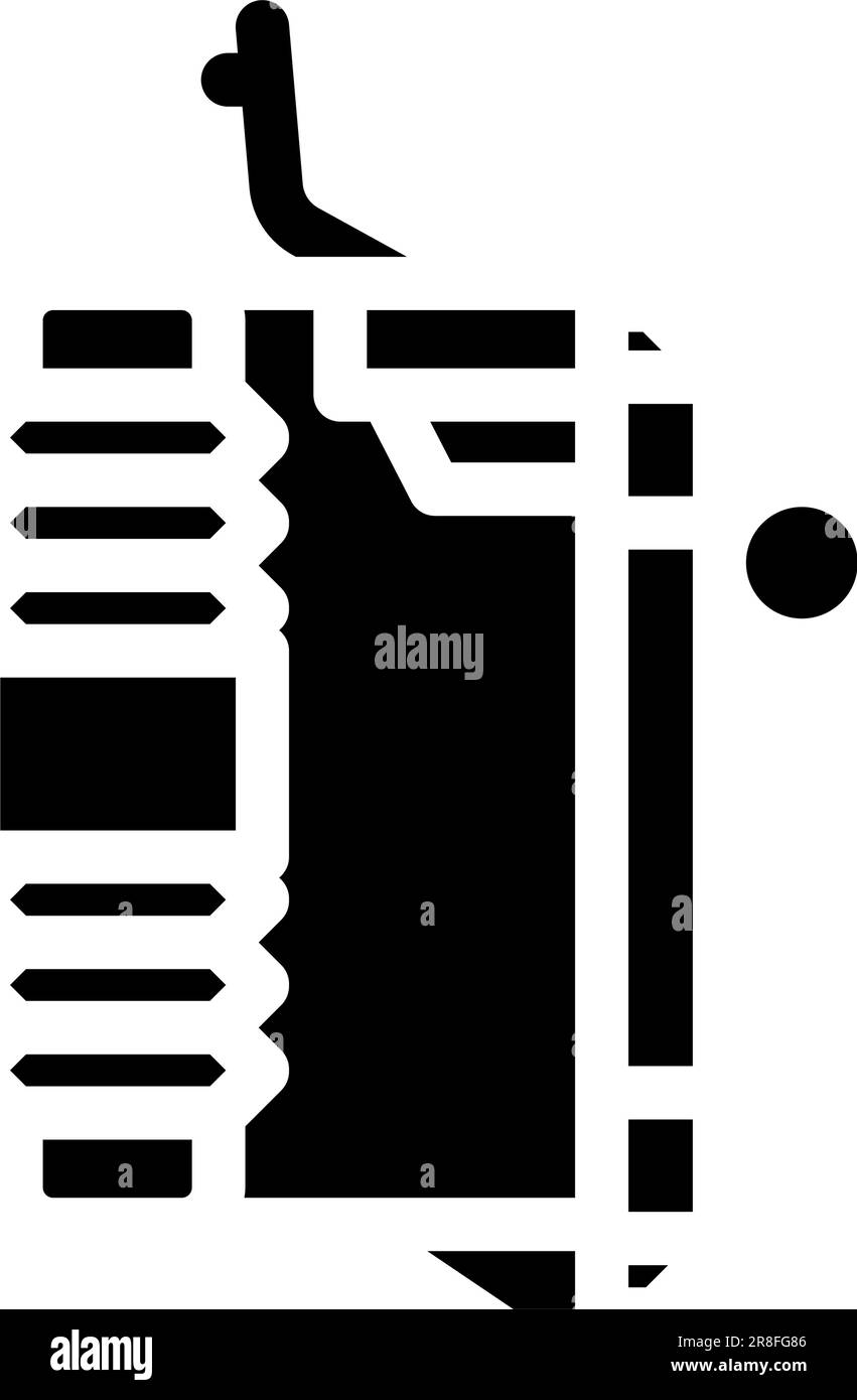 fuse electrical engineer glyph icon vector illustration Stock Vector