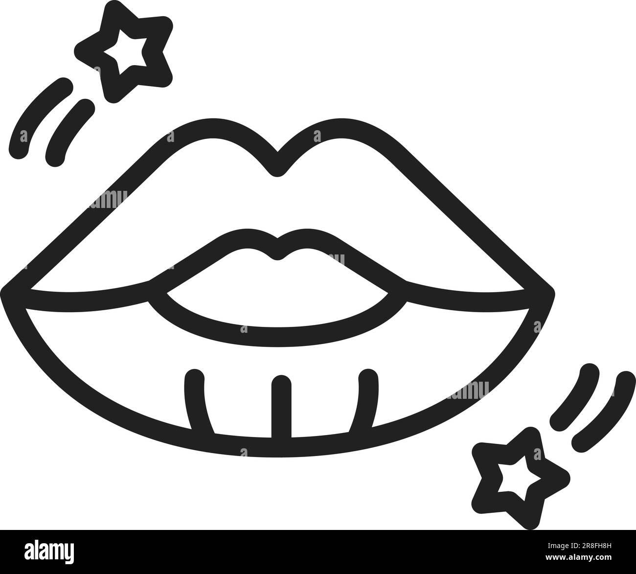 Talking Mouth Black And White Clipart