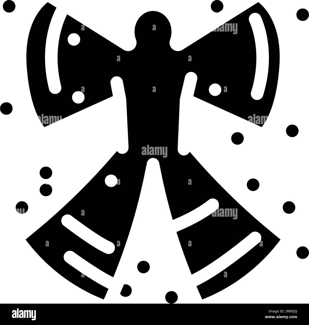 snow angel winter season glyph icon vector illustration Stock Vector