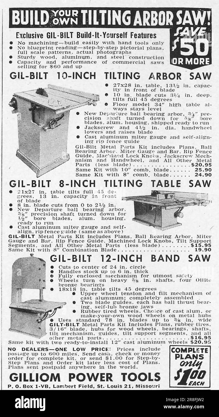 Build your own tilting arbor saw hires stock photography and images
