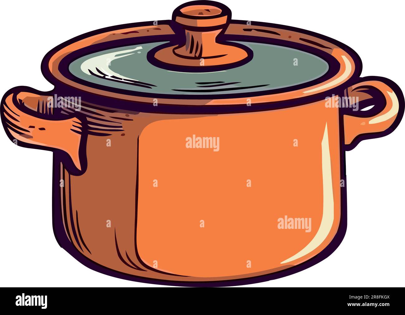 Gourmet chef stews meal in pot Stock Vector Image & Art Alamy