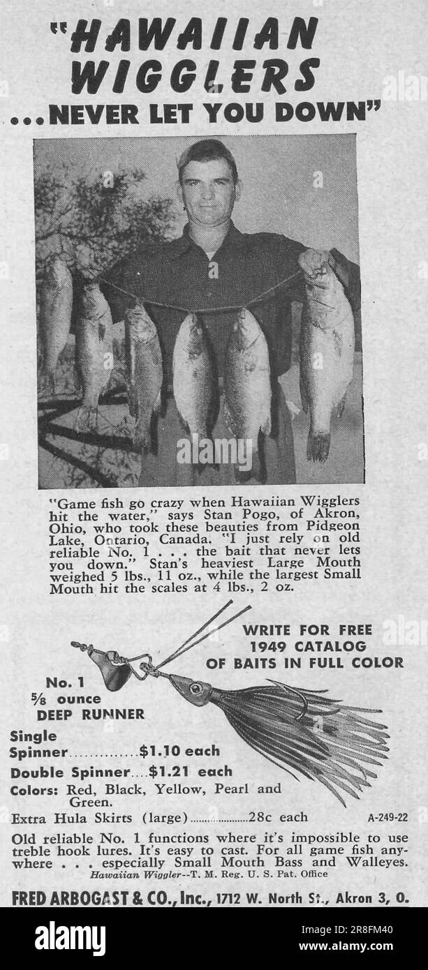 https://c8.alamy.com/comp/2R8FM40/hawaiian-wigglers-single-spinners-double-spinner-fishing-equipment-advert-in-a-magazine-1949-2R8FM40.jpg