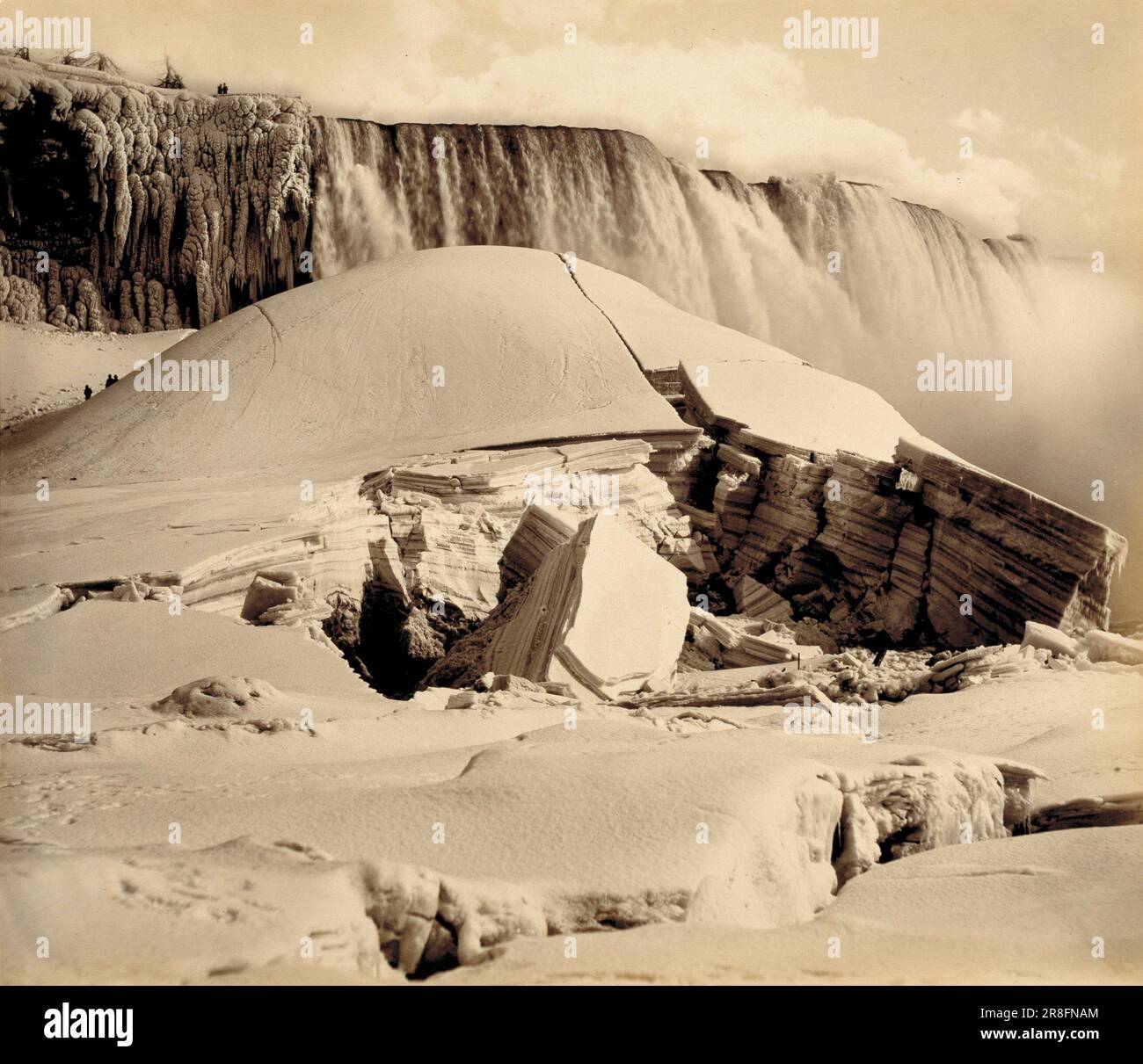 The Falls in Winter ca. 1885 by Barker, born London, Ontario