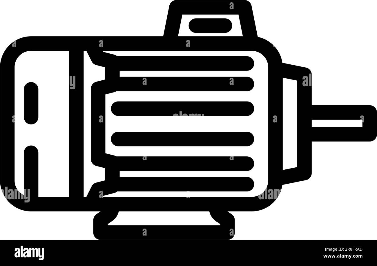 electric motor electrical engineer line icon vector illustration Stock ...
