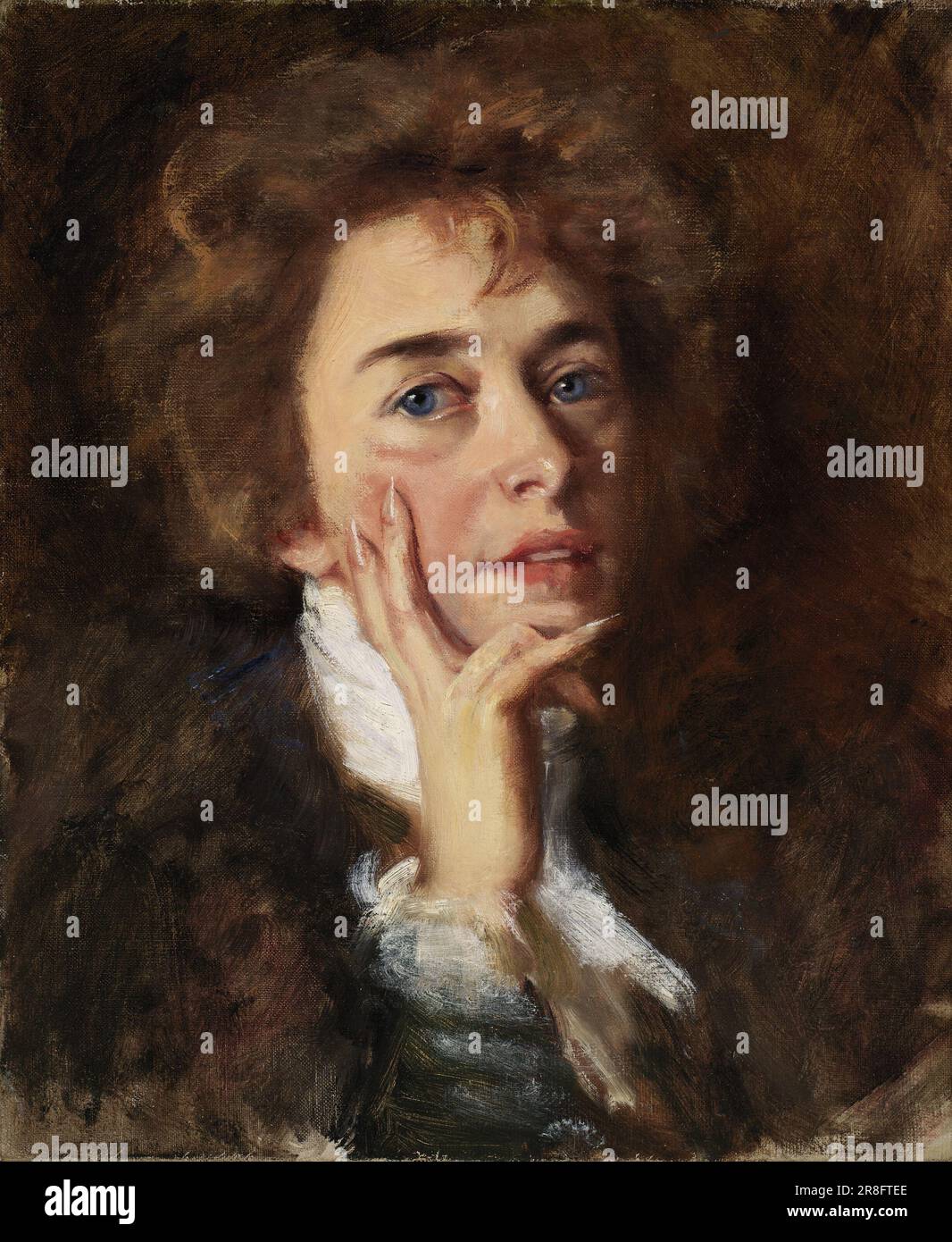 SelfPortrait with Jabot 1896 by Alice Pike Barney, born Cincinnati, OH 1857died Los Angeles