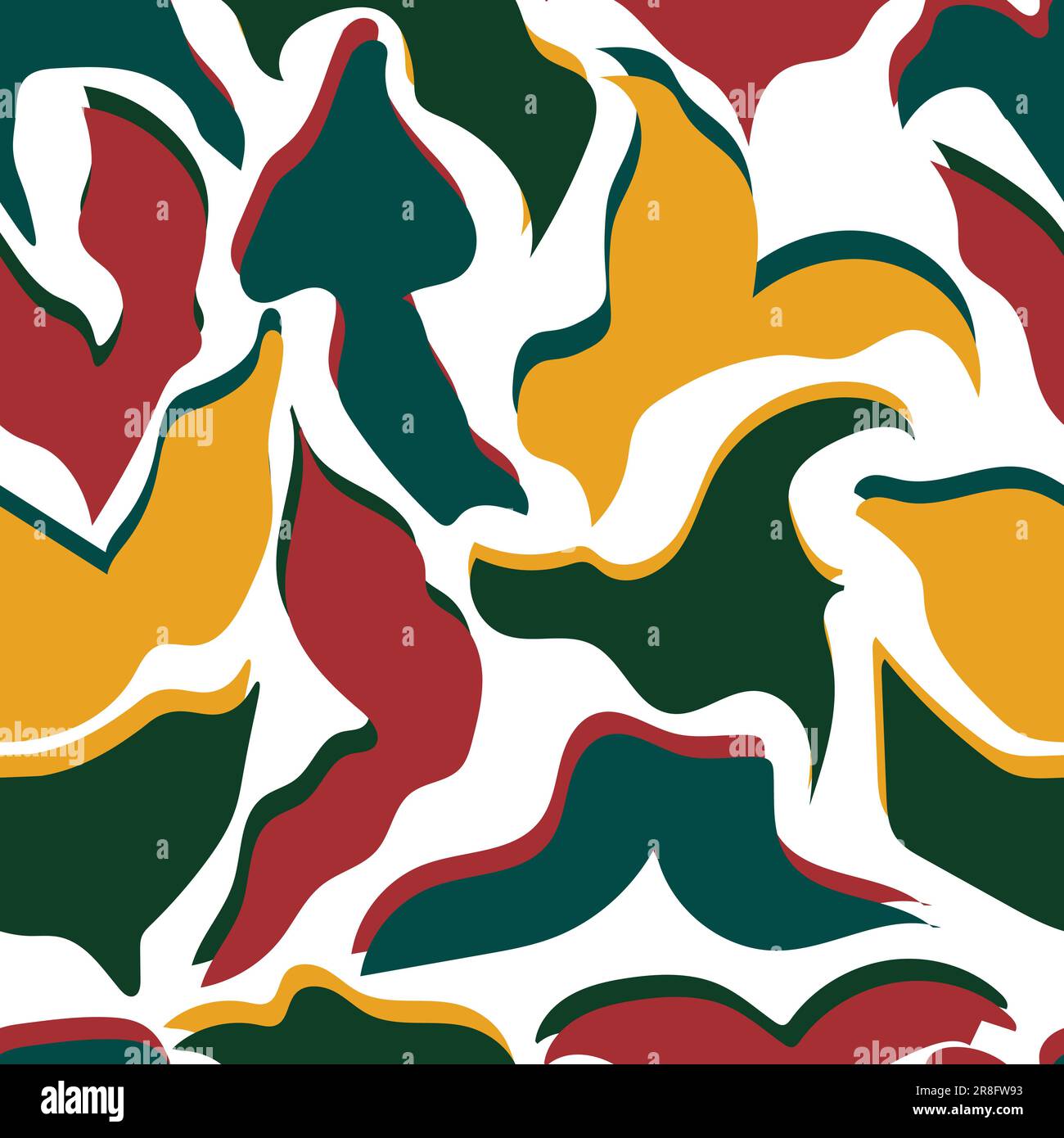 Abstract hand drawn seamless repeat pattern design. Minimal Contemporary textile prints Stock Vector