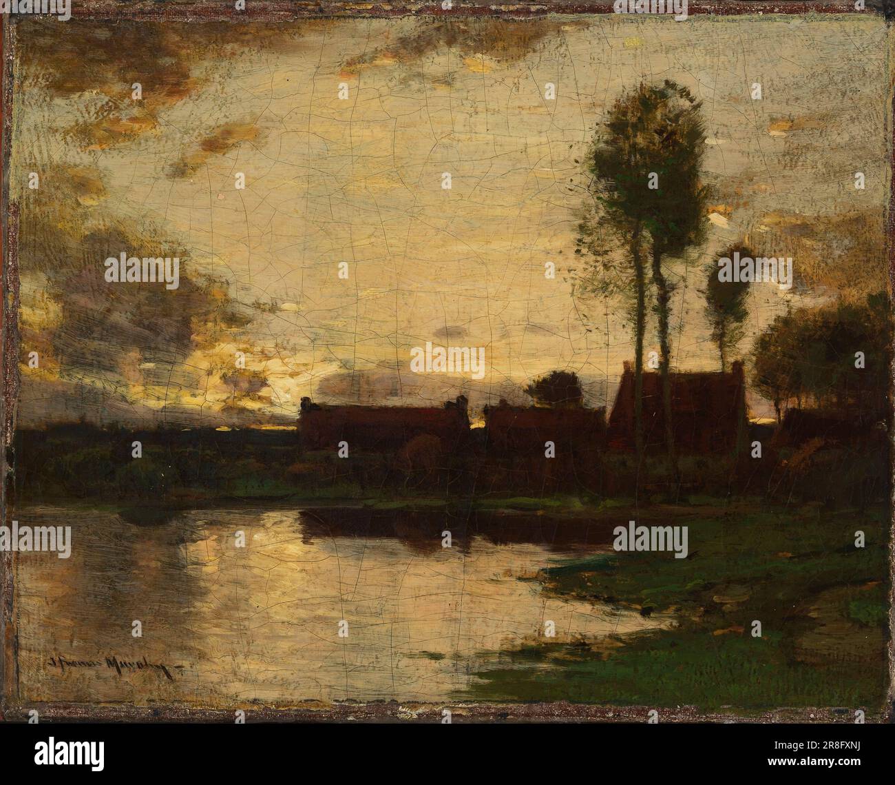Small Landscape ca. 1880-1890 by J. Francis Murphy, born Oswego, NY 1853-died New York City 1921 Stock Photo