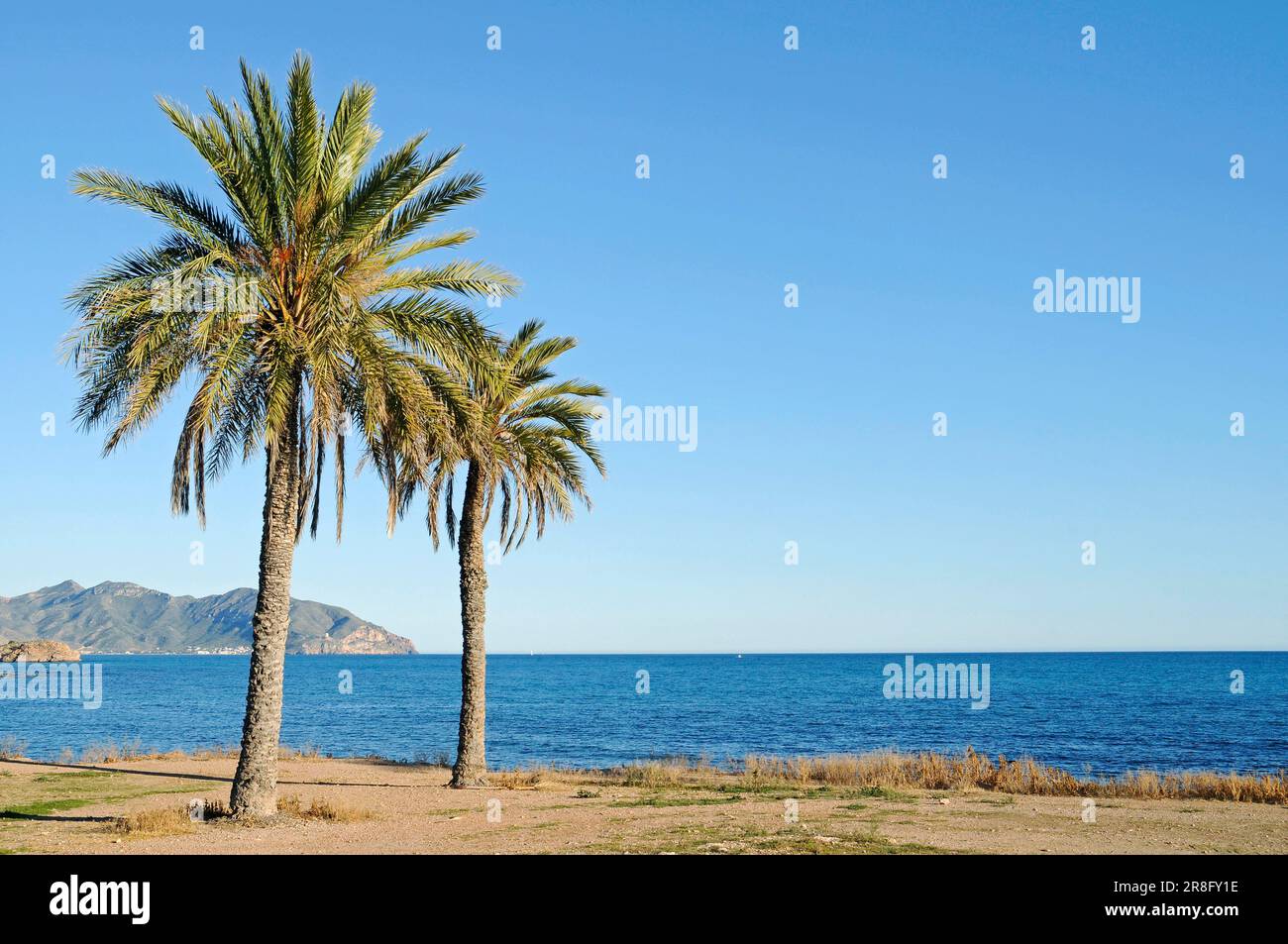 Beach, Bolnuevo, Puerto de Mazarron, Murcia, Costa Calida, Spain Stock Photo