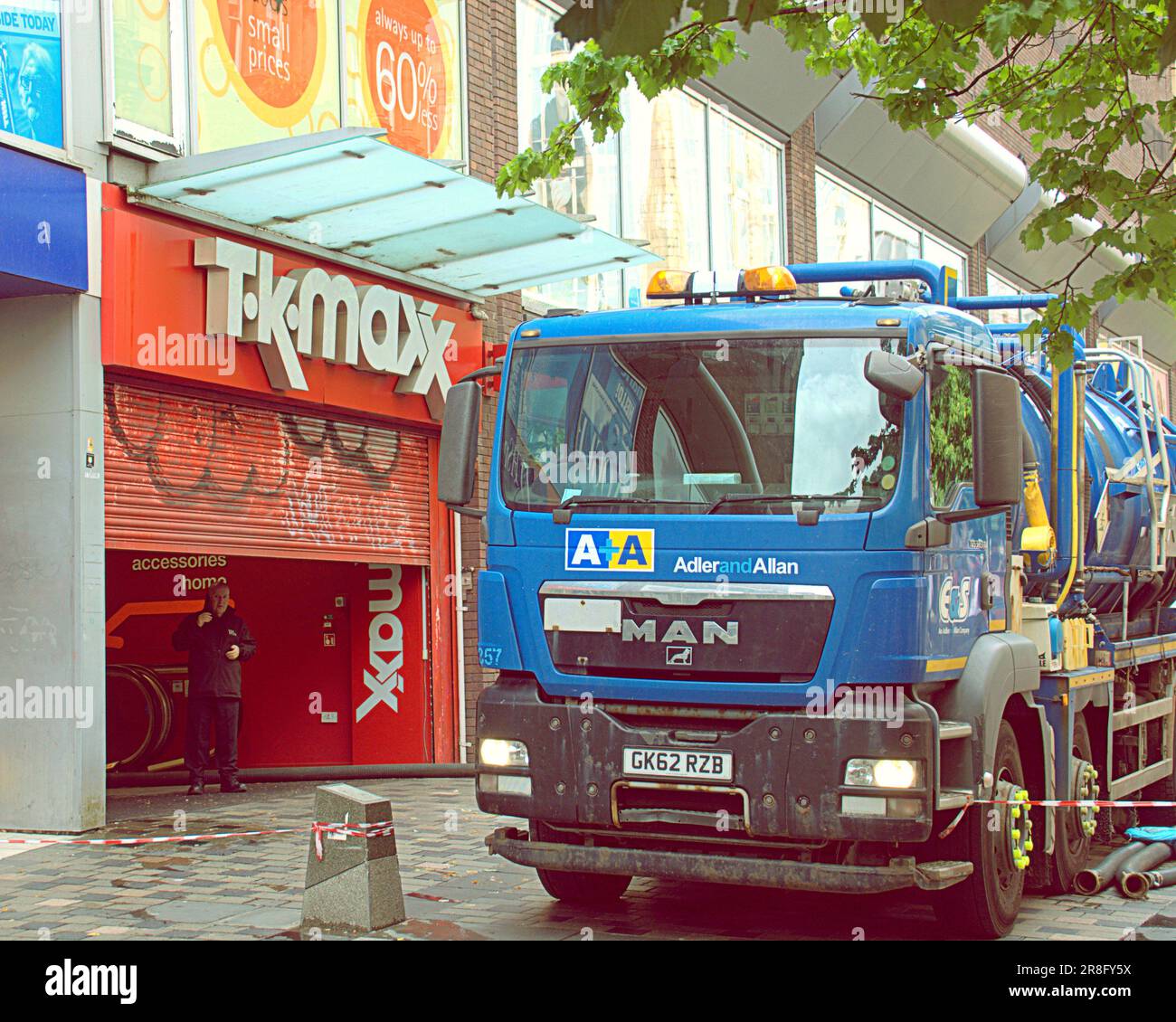 T K MAXX sauchiehall street flooded as its below ground and was being